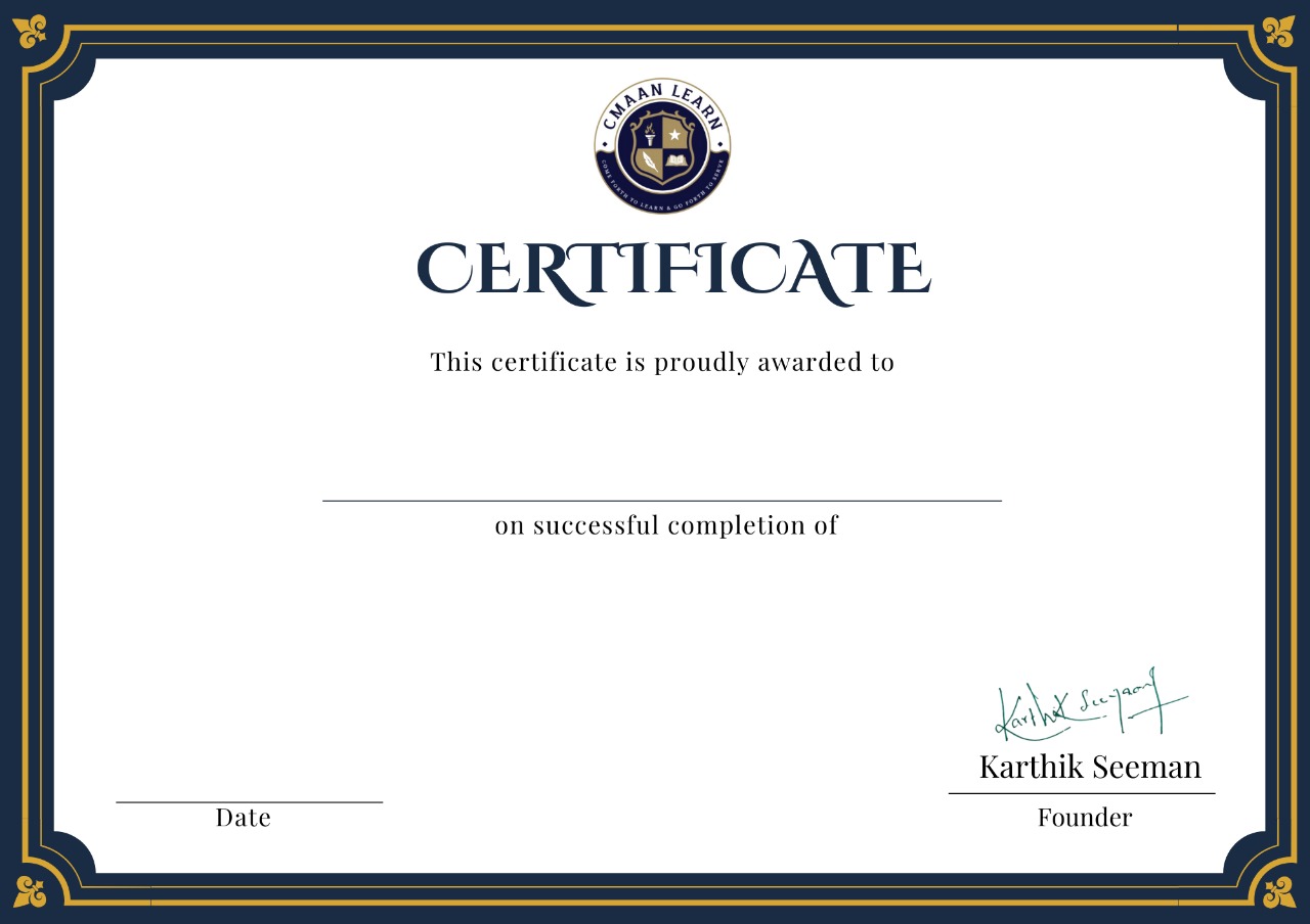 Certificate Sample